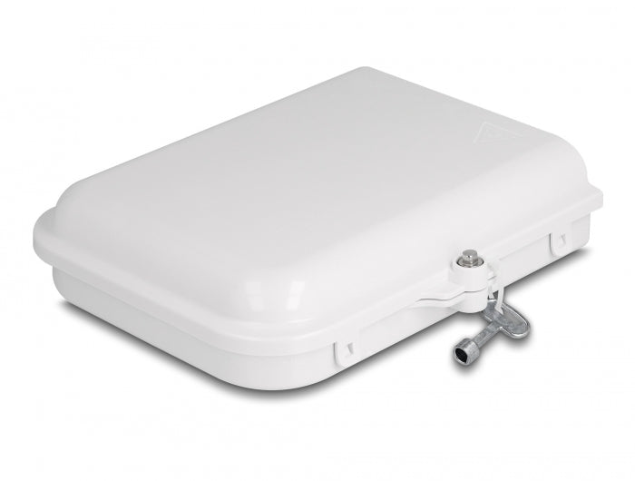 Delock LWL Verteilerbox für Innen- und Außenbereich IP65 wasserfest abschließbar 8 Port weiß
