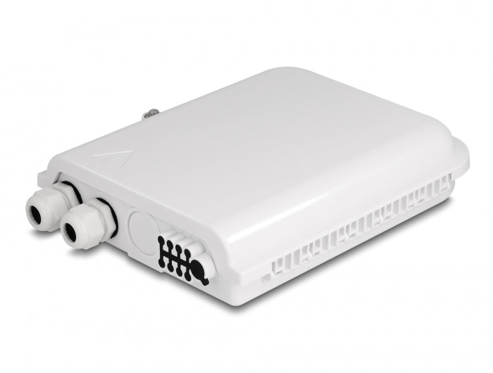 Delock LWL Verteilerbox für Innen- und Außenbereich IP65 wasserfest abschließbar 8 Port weiß
