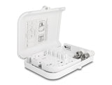 Delock LWL Verteilerbox für Innen- und Außenbereich IP65 wasserfest abschließbar 8 Port weiß
