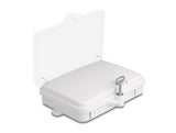 Delock LWL Verteilerbox für Innen- und Außenbereich IP65 wasserfest abschließbar 6 Port weiß