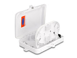 Delock LWL Verteilerbox für Innen- und Außenbereich IP65 wasserfest abschließbar 6 Port weiß