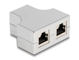 Delock RJ45 Splitter / T-Adapter 1 x RJ45 Buchse zu 2 x RJ45 Buchse Cat.5e STP