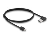 Delock Kabel EASY-USB 2.0 Typ-A Stecker gewinkelt links / rechts > USB 2.0 Typ Mini-B Stecker 1 m