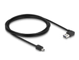 Delock Kabel EASY-USB 2.0 Typ-A Stecker gewinkelt links / rechts > USB 2.0 Typ Mini-B Stecker 2 m