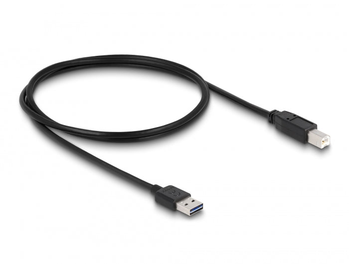 Delock Kabel EASY-USB 2.0 Typ-A Stecker > USB 2.0 Typ-B Stecker 1 m schwarz