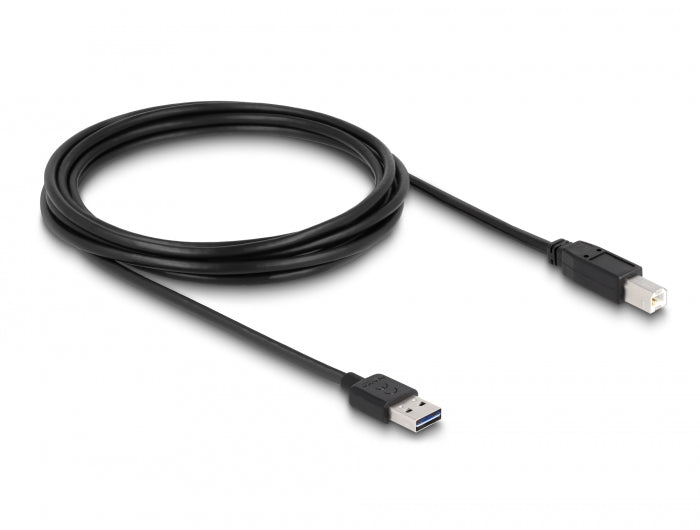 Delock Kabel EASY-USB 2.0 Typ-A Stecker > USB 2.0 Typ-B Stecker 3 m schwarz