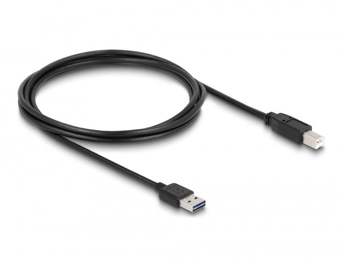 Delock Kabel EASY-USB 2.0 Typ-A Stecker > USB 2.0 Typ-B Stecker 2 m schwarz