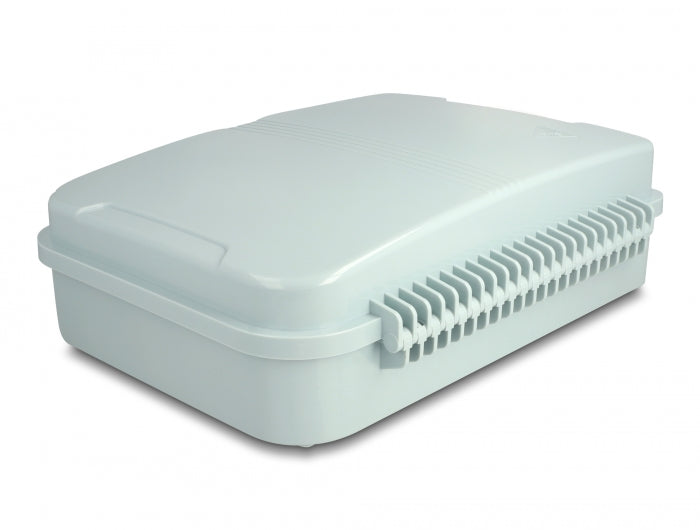 Delock LWL Verteilerbox für Innen- und Außenbereich IP65 wasserfest abschließbar 24 Port grau