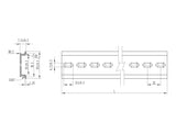 Delock Hutschiene 35 x 7,5 mm (25 cm) Aluminium