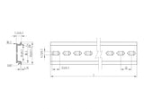Delock Hutschiene 35 x 7,5 mm (100 cm) Aluminium