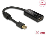 Delock Adapter mini DisplayPort 1.2 Stecker > HDMI Buchse 4K Passiv schwarz