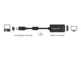 Delock Adapter mini DisplayPort 1.2 Stecker > HDMI Buchse 4K Passiv schwarz