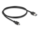 Delock Kabel EASY-USB 2.0 Typ-A Stecker > USB 2.0 Typ Mini-B Stecker 1 m schwarz