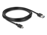 Delock Kabel EASY-USB 2.0 Typ-A Stecker > USB 2.0 Typ Mini-B Stecker 3 m schwarz