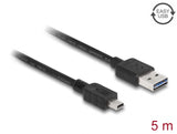 Delock Kabel EASY-USB 2.0 Typ-A Stecker > USB 2.0 Typ Mini-B Stecker 5 m schwarz