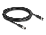Delock M8 A-kodiert 4 Pin Kabel Stecker zu Buchse PUR (TPU) 3 m