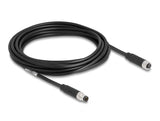 Delock M8 A-kodiert 4 Pin Kabel Stecker zu Buchse PUR (TPU) 5 m