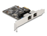 Delock PCI Express x1 Netzwerkkarte Gigabit LAN 2 x RJ45 RTL8111