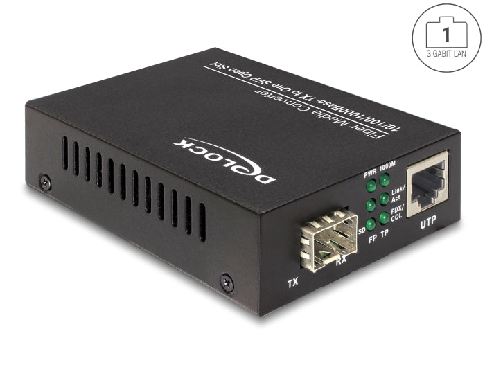 Delock Medienkonverter 10/100/1000Base-T zu SFP