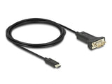 Delock Adapter USB Type-C™ zu 1 x Seriell RS-232 D-Sub 9 Pin Stecker mit Muttern 2 m