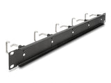 Delock 19″ Kabelmanagement Rangierpanel mit 5 Metallbügel 1 HE schwarz