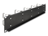 Delock 19″ Kabelmanagement Rangierpanel mit 10 Metallbügel 2 HE schwarz