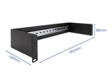Delock 19″ Hutschienenpanel 2 HE schwarz