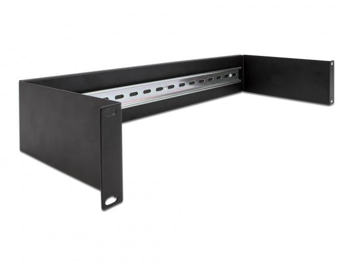 Delock 19″ Hutschienenpanel 2 HE schwarz