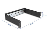 Delock 10″ Hutschienenpanel 1 HE schwarz