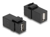 Delock Keystone Modul USB 2.0 A Buchse zu USB 2.0 A Buchse schwarz