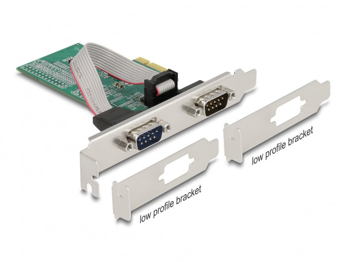Delock PCI Express x1 Karte zu 2 x Seriell RS-232