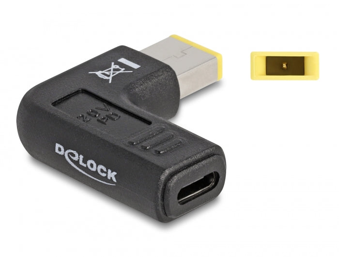 Delock Adapter für Notebook Ladekabel USB Type-C™ Buchse zu Lenovo 11,0 x 4,5 mm Stecker 90° gewinkelt