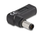 Delock Adapter für Notebook Ladekabel USB Type-C™ Buchse zu HP 7,4 x 5,0 mm Stecker 90° gewinkelt