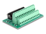 Delock D-Sub 25 Pin Buchse zu Terminalblock für Hutschiene