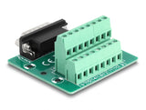 Delock D-Sub 15 Pin Stecker zu Terminalblock für Hutschiene