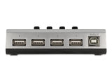 Delock Umschalter USB 2.0 mit 1 x Typ-B Buchse zu 4 x Typ-A Buchse manuell bidirektional