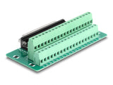 Delock D-Sub 37 Pin Stecker zu Terminalblock für Hutschiene
