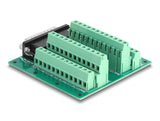 Delock D-Sub HD 44 Pin Stecker zu Terminalblock für Hutschiene