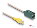 Delock Kabel FAKRA E Buchse zu Cinch Buchse RG-179 32 cm