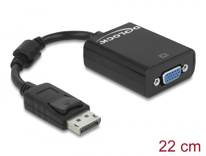 Delock Adapter DisplayPort 1.2 Stecker > VGA Buchse schwarz