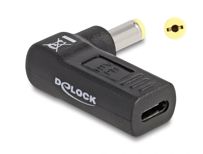 Delock Adapter für Notebook Ladekabel USB Type-C™ Buchse zu Acer 5,5 x 1,7 mm Stecker 90° gewinkelt
