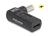 Delock Adapter für Notebook Ladekabel USB Type-C™ Buchse zu Acer 5,5 x 1,7 mm Stecker 90° gewinkelt