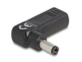 Delock Adapter für Notebook Ladekabel USB Type-C™ Buchse zu 5,5 x 2,1 mm Stecker 90° gewinkelt
