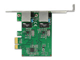 Delock PCI Express x1 Netzwerkkarte Gigabit LAN 2 x RJ45 RTL8111