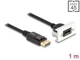 Delock Easy 45 DisplayPort 8K 30 Hz Modul mit Kabelpeitsche, 22,5 x 45 mm