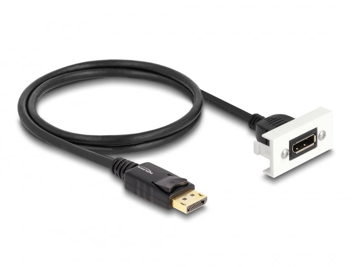 Delock Easy 45 DisplayPort 8K 30 Hz Modul mit Kabelpeitsche, 22,5 x 45 mm
