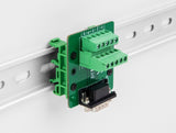 Delock D-Sub 9 Pin Stecker zu Terminalblock für Hutschiene
