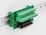 Delock D-Sub 25 Pin Stecker zu Terminalblock für Hutschiene