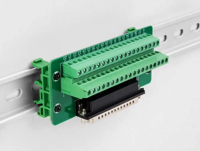 Delock D-Sub 37 Pin Buchse zu Terminalblock für Hutschiene