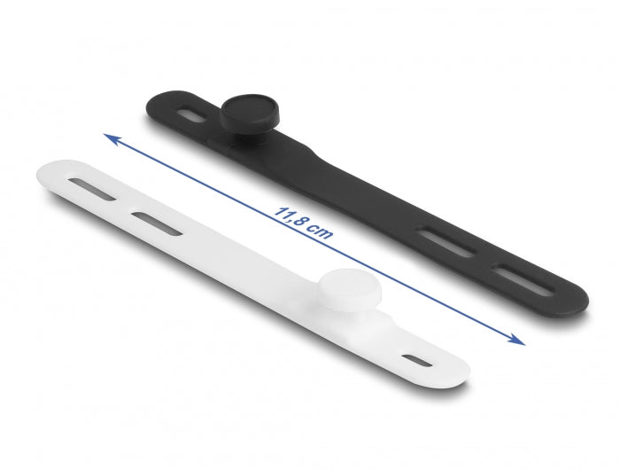 Delock Softbinder flexibel wiederverwendbar Set 10 Stück schwarz / weiß